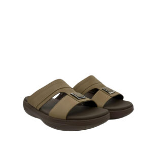 نعال كعب عالى من الجلد الطبيعى بنقشة الغزال