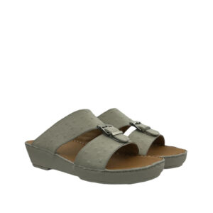 نعال رجالى من الجلد الطبيعى بنقشة النعام